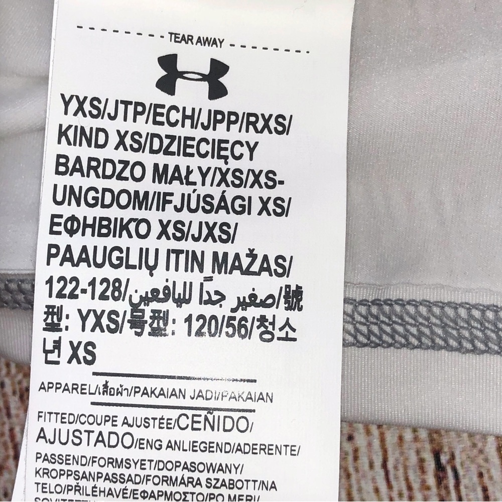 Under Armour White and Grey Racerback Tank Top Size Youth XS - Picture 6 of 9